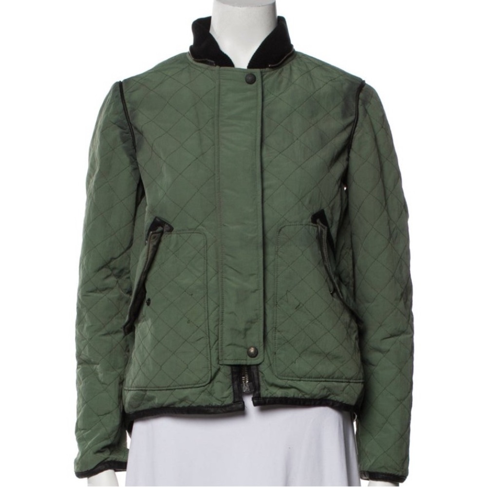 Rag & Bone Olive Quilted Utility Jacket
